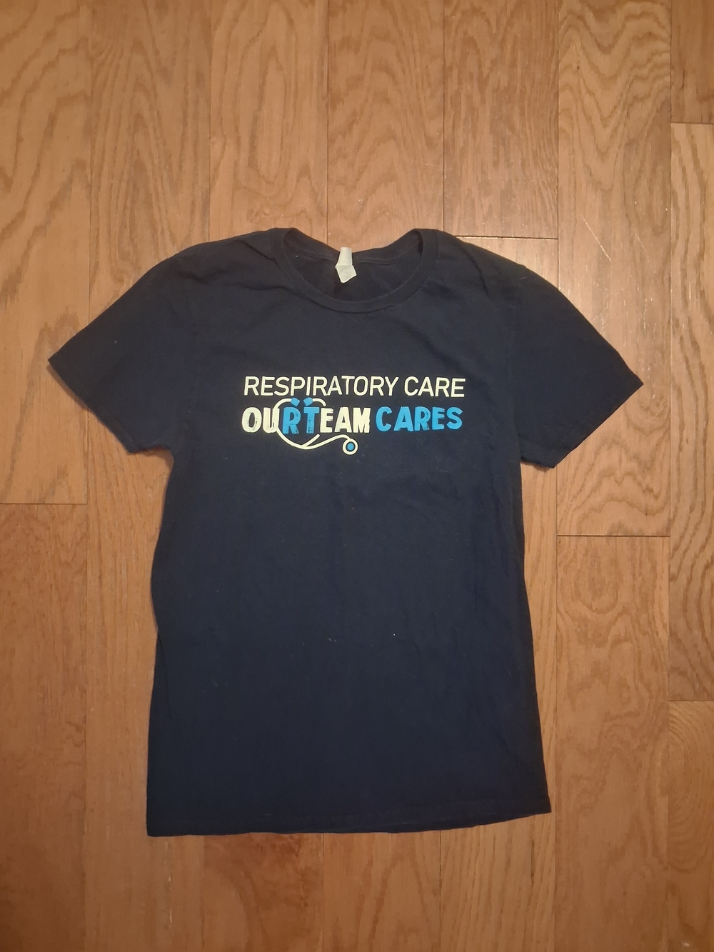 Respiratory Care 'Our Team Cares' Navy T-Shirt